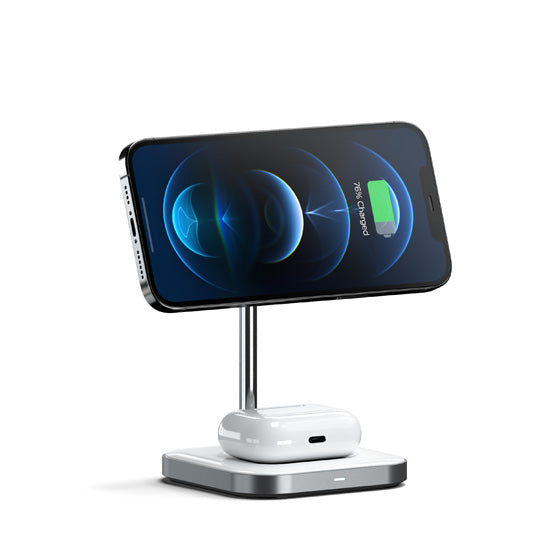 Stand de charge sans fil 2-en-1 Space Grey