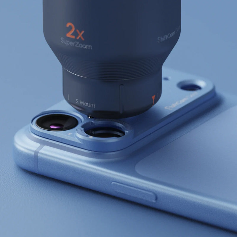 Stick-on Lens Mount iPhone 18 Pro Light Blue