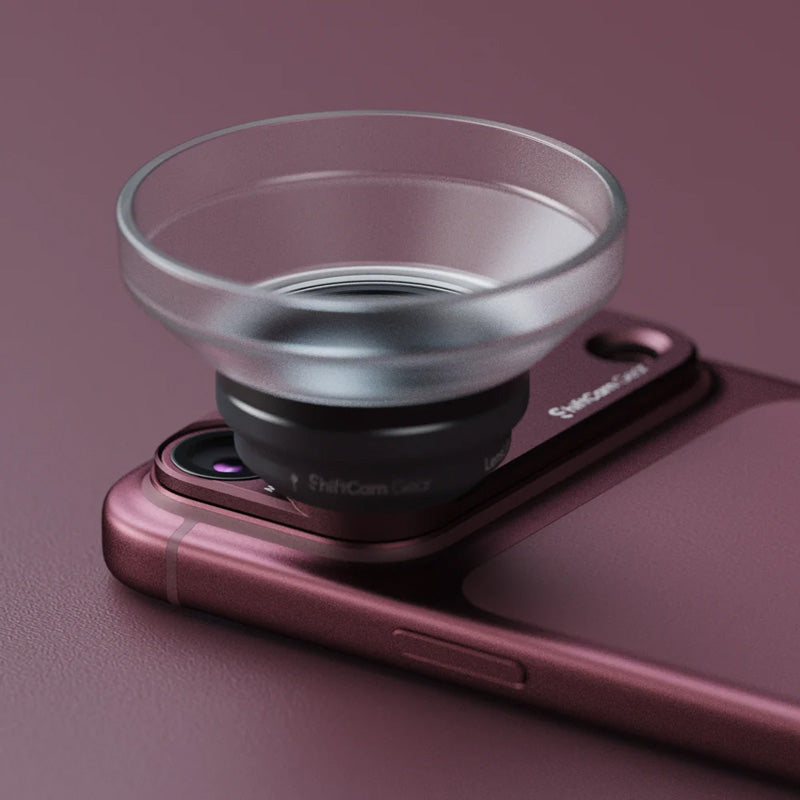 Stick-on Lens Mount iPhone 18 Pro Max Dark Cherry