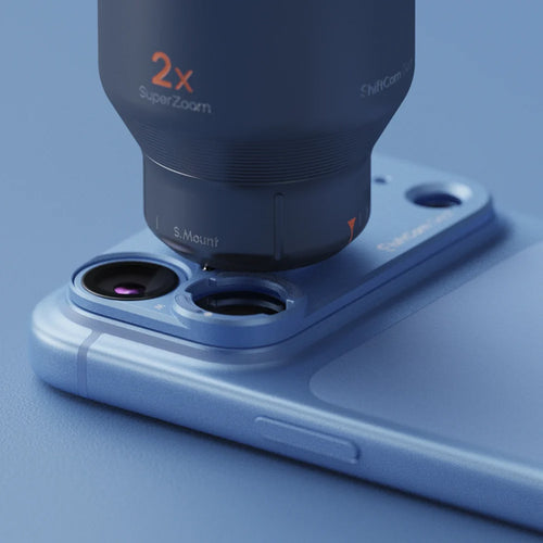 Stick-on Lens Mount iPhone 18 Pro Max Light Blue