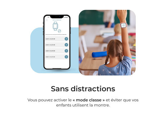 Montre connectée Enfant SAVEWATCH PLUS White/Black Night