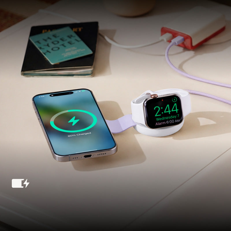 Butterfly SE 2-en-1 Qi2 MagSafe Chargeur Iridescent