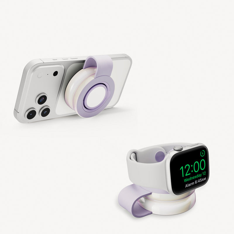 Butterfly SE 2-en-1 Qi2 MagSafe Chargeur Iridescent