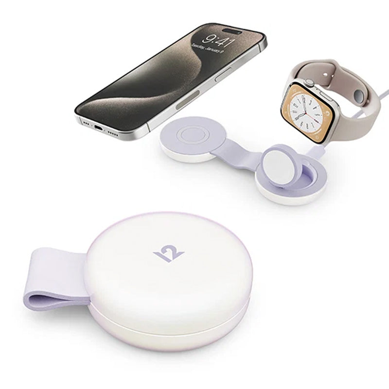 Butterfly SE 2-en-1 Qi2 MagSafe Chargeur Iridescent