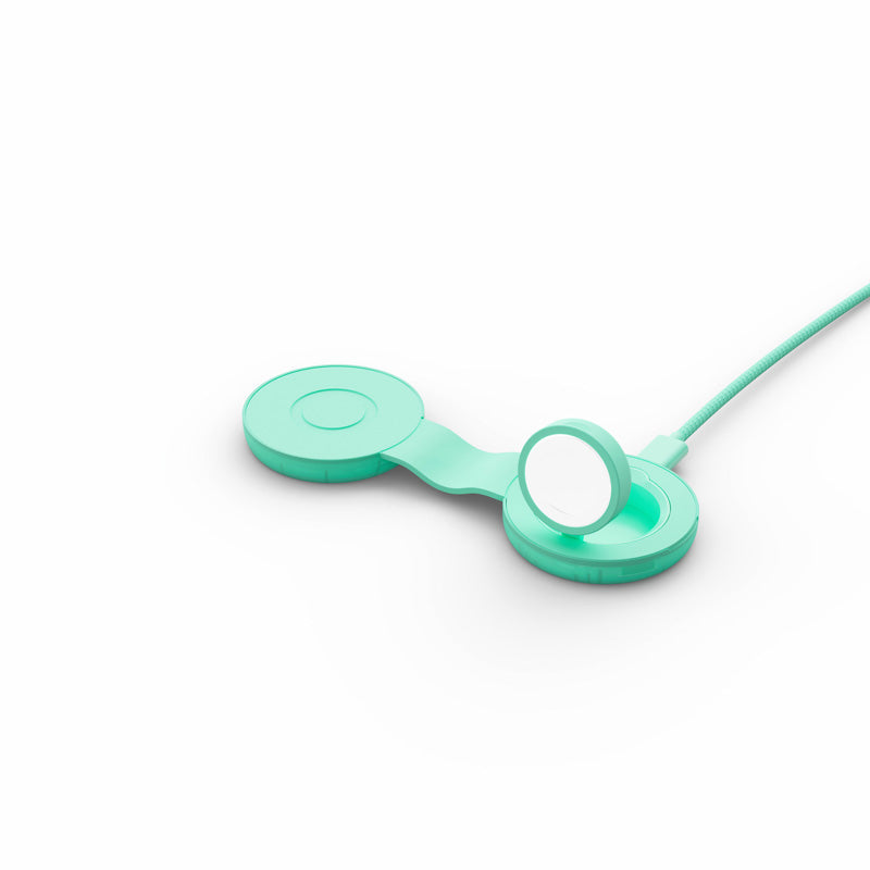 Butterfly SE 2-en-1 Qi2 MagSafe Chargeur Translucend Mint