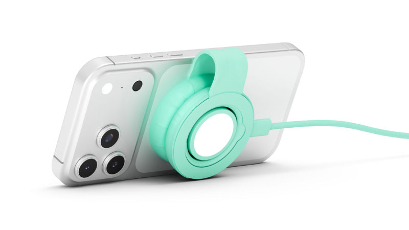 Butterfly SE 2-en-1 Qi2 MagSafe Chargeur Translucend Mint