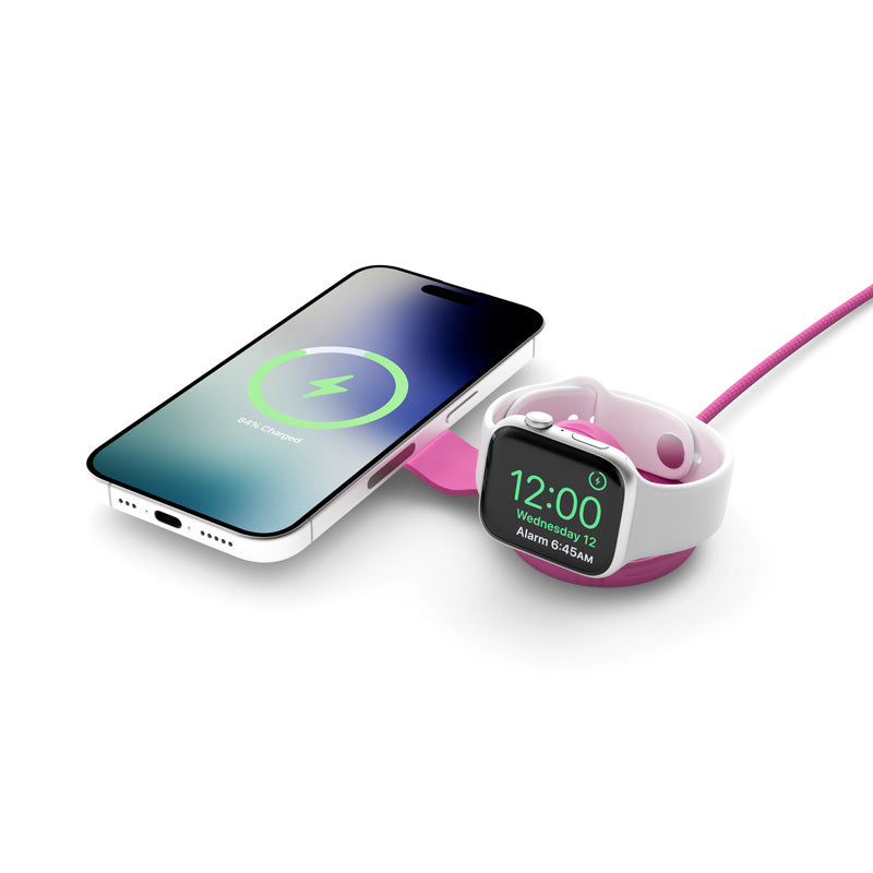 Butterfly SE 2-en-1 Qi2 MagSafe Chargeur Translucend Fuchsia