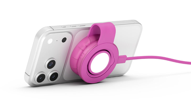 Butterfly SE 2-en-1 Qi2 MagSafe Chargeur Translucend Fuchsia