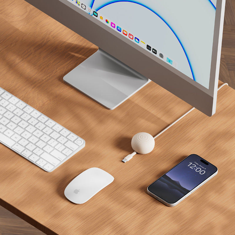Câble CableStay USB-C (1,5 m) avec base lestée Dune