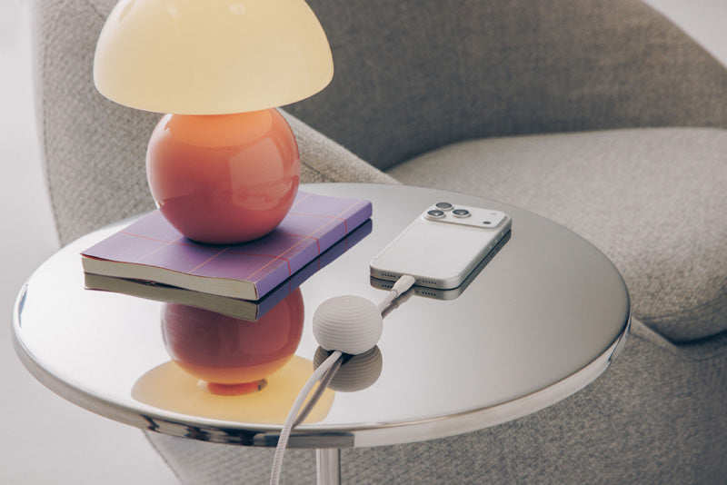Câble CableStay USB-C (1,5 m) avec base lestée Dune
