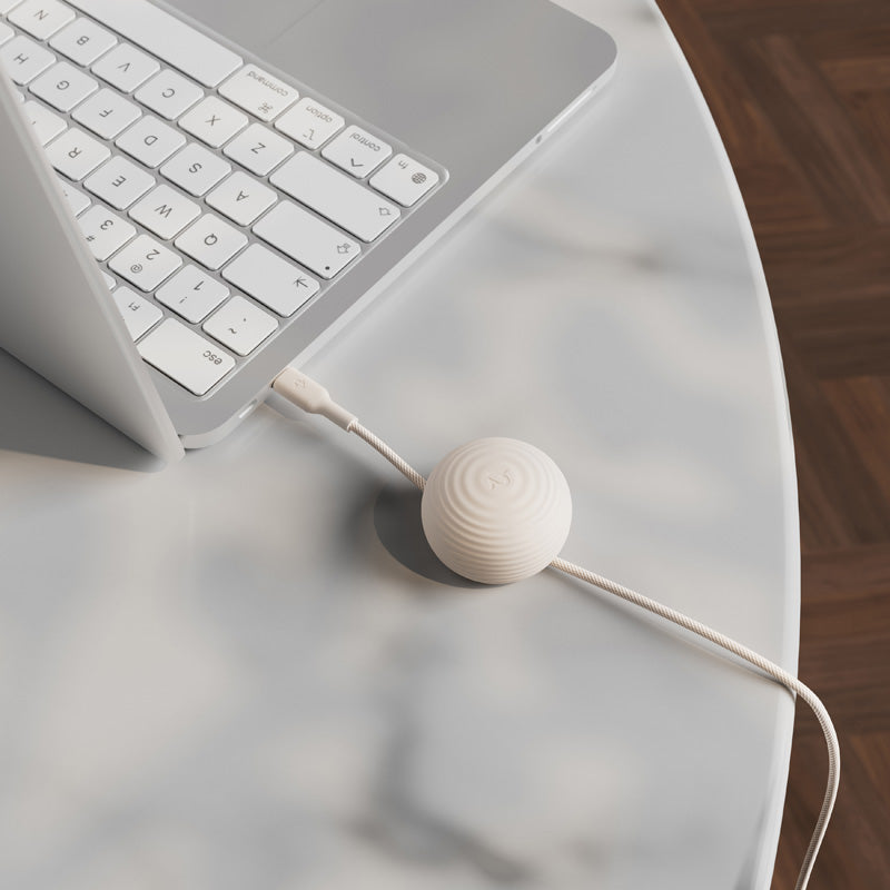 Câble CableStay USB-C (1,5 m) avec base lestée Dune