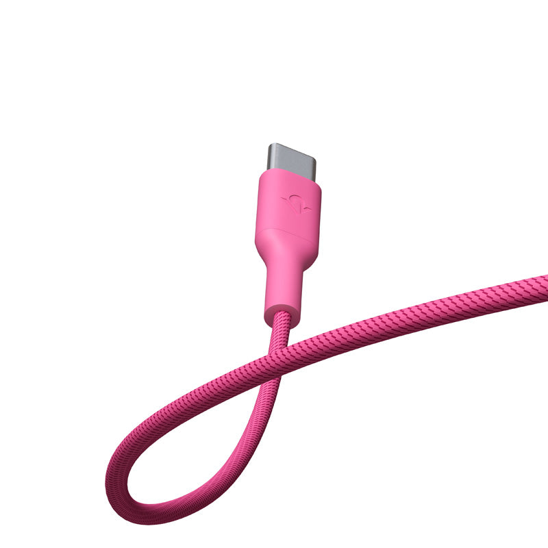 Câble CableStay USB-C (1,5 m) avec base lestée Fuchsia
