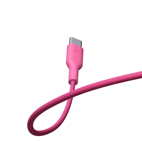 Câble CableStay USB-C (1,5 m) avec base lestée Fuchsia