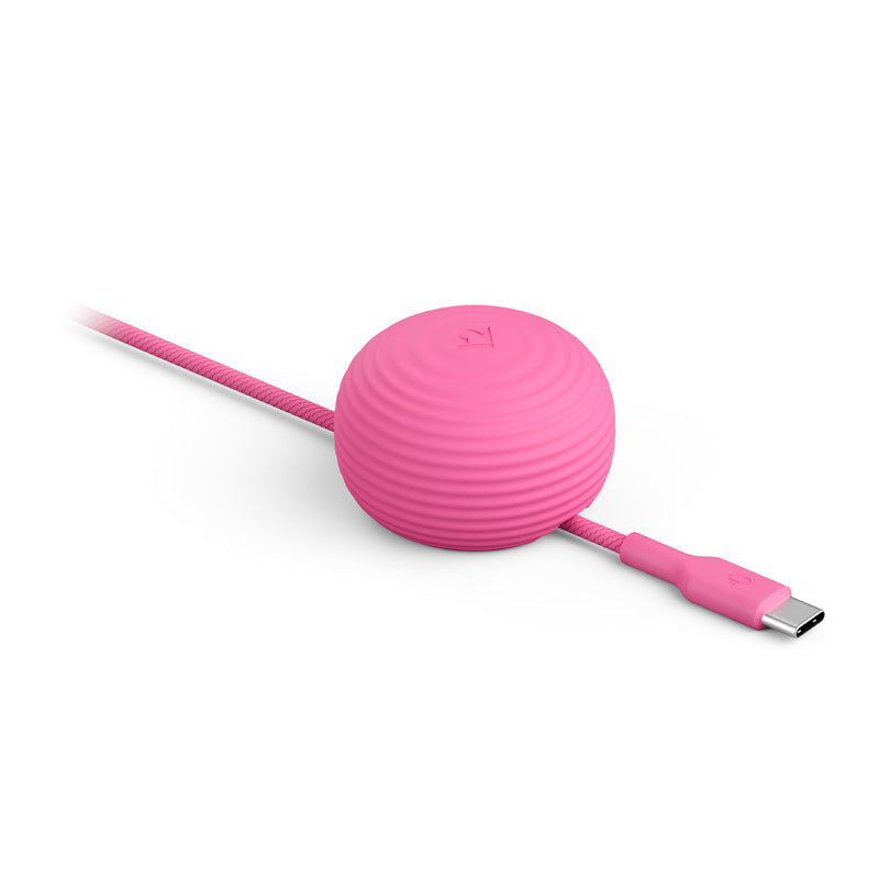 Câble CableStay USB-C (1,5 m) avec base lestée Fuchsia