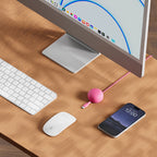 Câble CableStay USB-C (1,5 m) avec base lestée Fuchsia