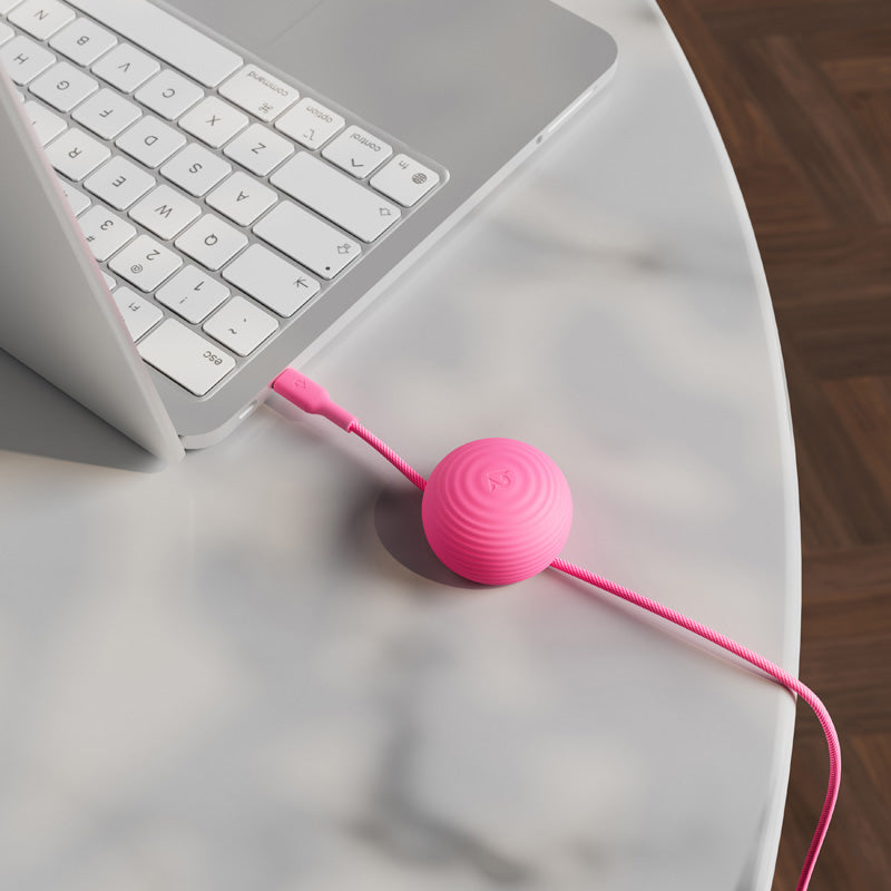 Câble CableStay USB-C (1,5 m) avec base lestée Fuchsia