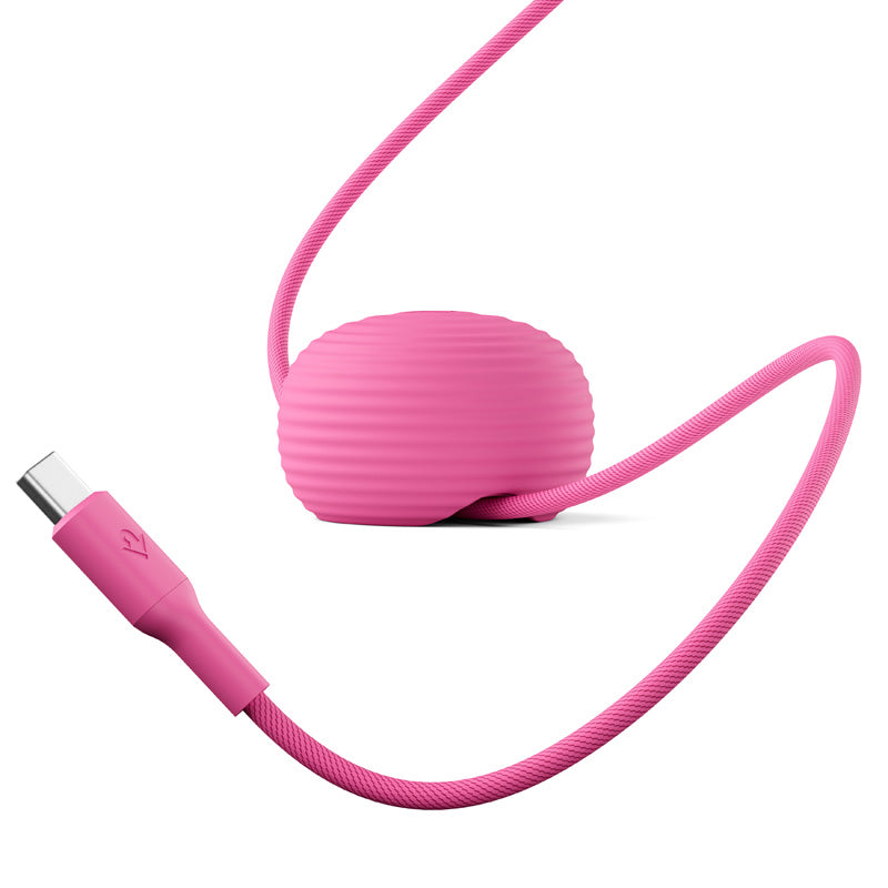 Câble CableStay USB-C (1,5 m) avec base lestée Fuchsia