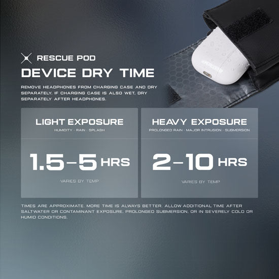 Pochette de sauvetage pour écouteurs sans fil - DRYOUT® Active Moisture-Removal Technology™