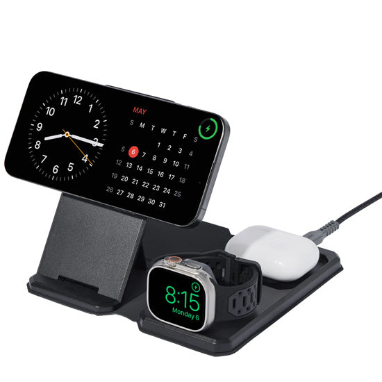 Chargeur de voyage/bureau 3-en-1 + housse