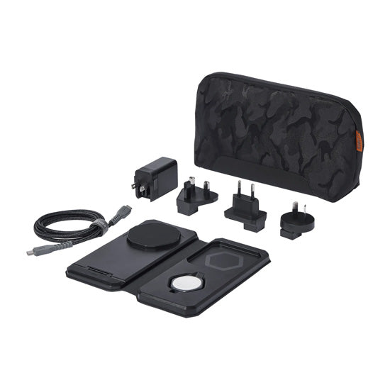 Chargeur de voyage/bureau 3-en-1 + housse