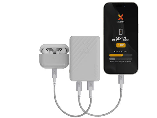 Batterie Externe Go2 12W 5000 mAh Ash White