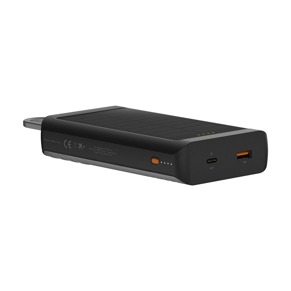 Batterie externe solaire Go2 20 W 10 000 mAh Charcoal Black