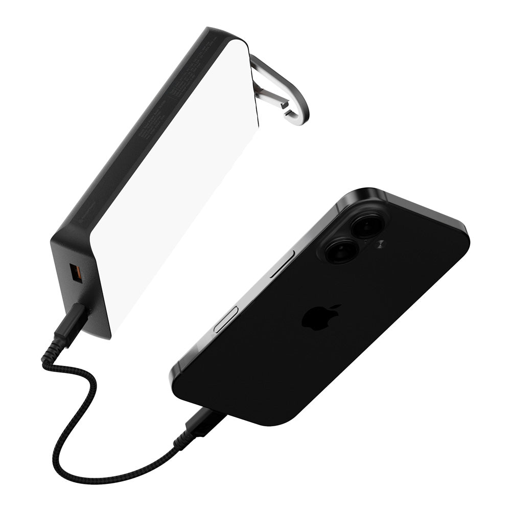 Batterie externe solaire Go2 20 W 10 000 mAh Charcoal Black