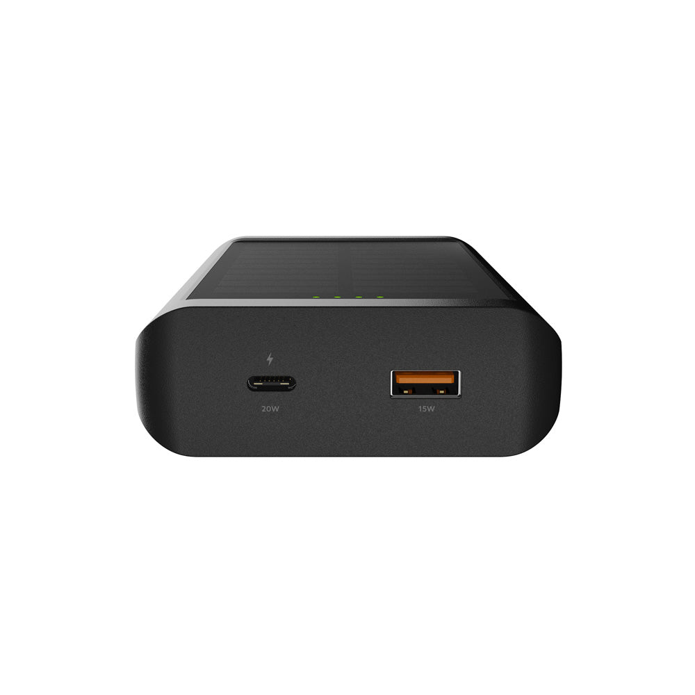 Batterie externe solaire Go2 20 W 10 000 mAh Charcoal Black