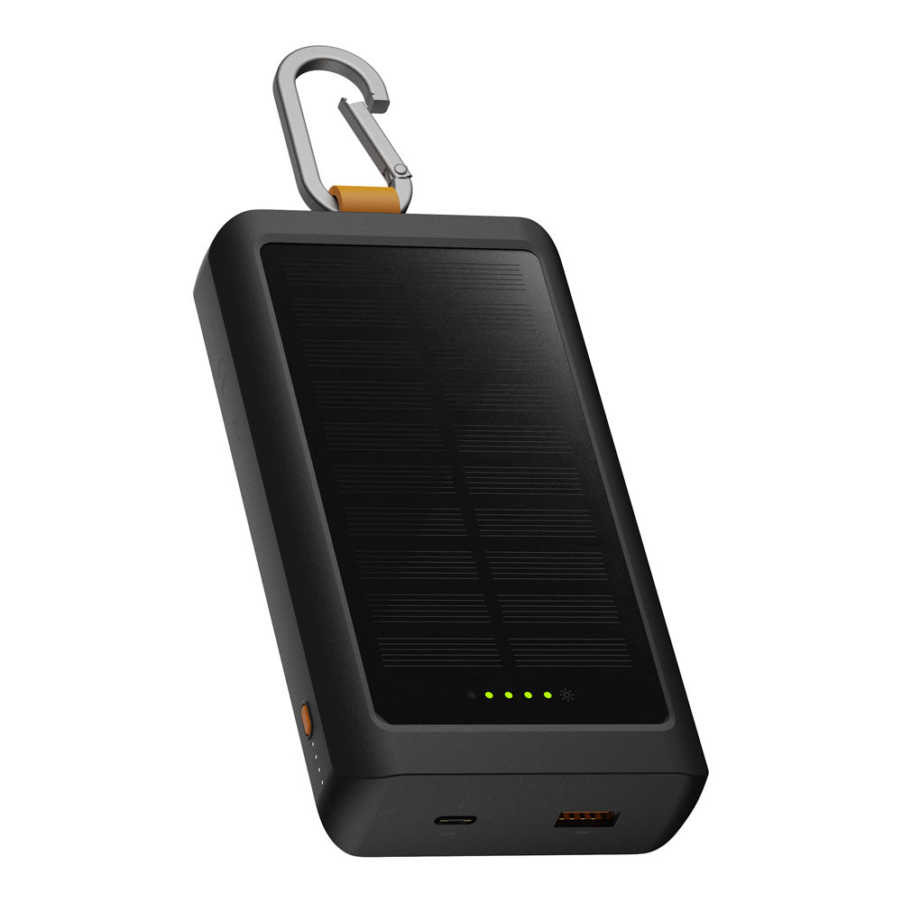 Batterie externe solaire Go2 20 W 10 000 mAh Charcoal Black