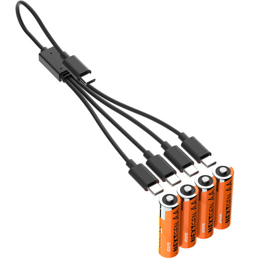 Piles AA NextGen rechargeables USB-C Pack de 4