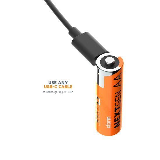 Piles AA NextGen rechargeables USB-C Pack de 4