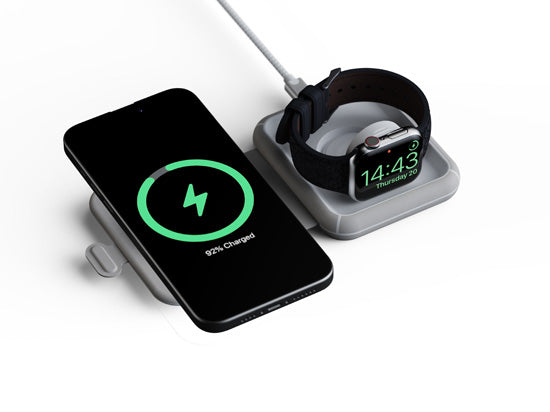 Chargeur de voyage sans fil pliable 2-en-1