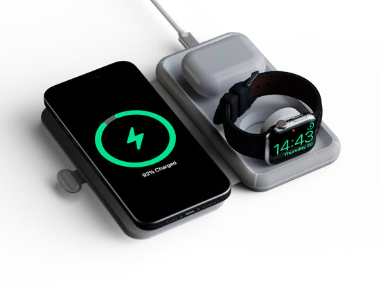 Chargeur de voyage sans fil pliable 3-en-1