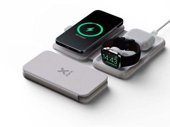 Chargeur de voyage sans fil pliable 3-en-1
