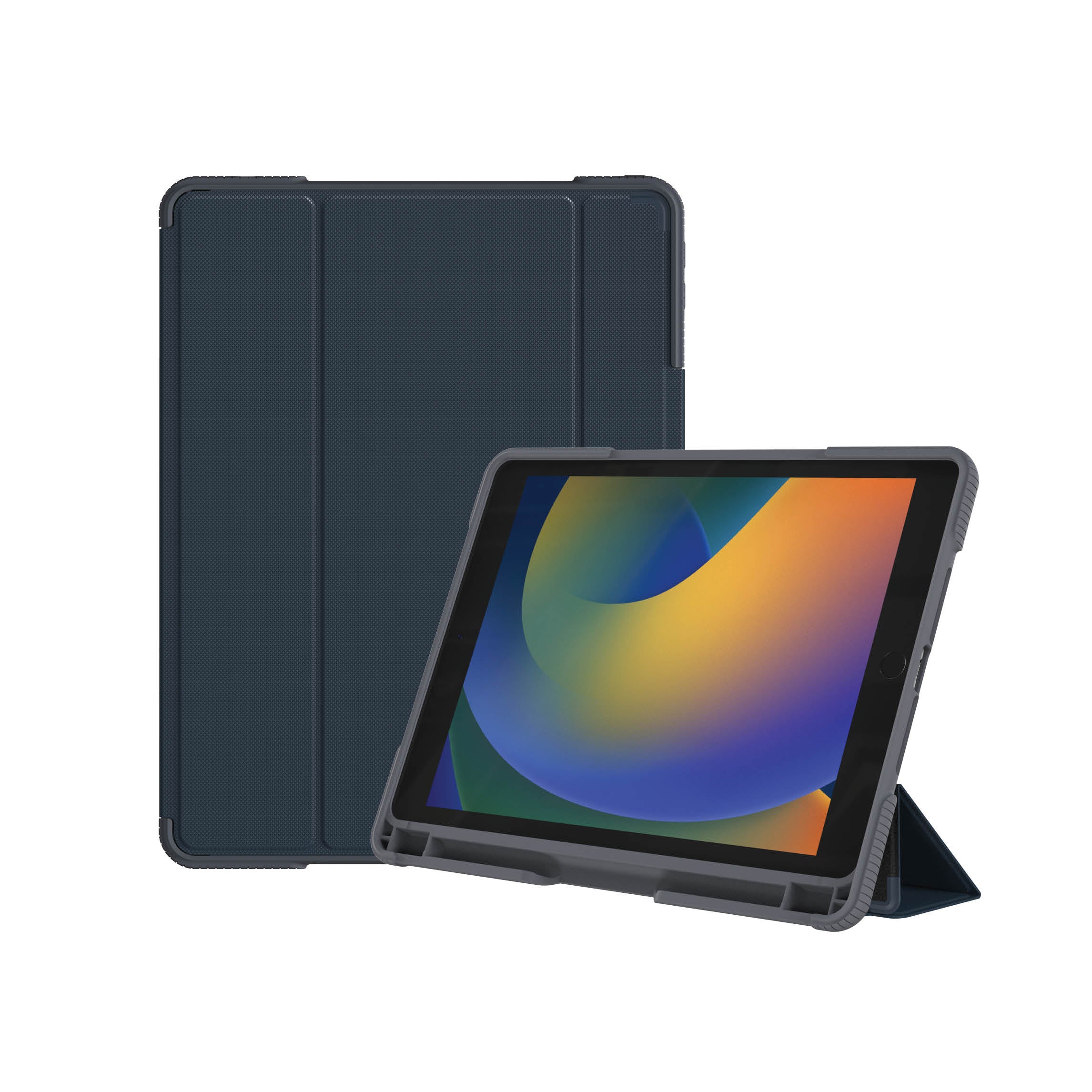Folio Academy iPad 10.2 (7/8/9th gen) Bleu Polybag