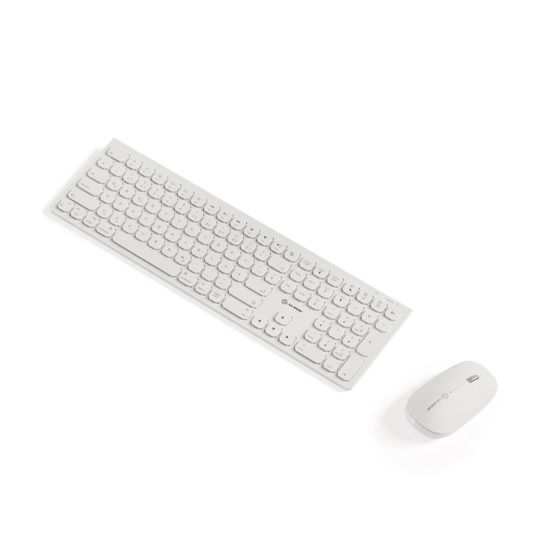 Clavier AZERTY et souris Bluetooth rechargeables Echelon Compact USB-C Blanc - A-LOGIC