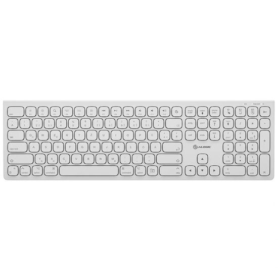 Clavier AZERTY sans fil rechargeable USB-C Echelon Blanc - A-LOGIC