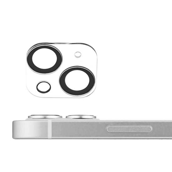 Protection Caméra iPhone 14 et 14 Plus en Verre Trempé + Alliage  d'Aluminium, Résistant - Noir - Français