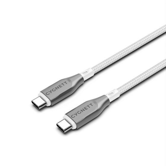 Câble Armoured USB-C vers USB-C (1m) Blanc - Cygnett
