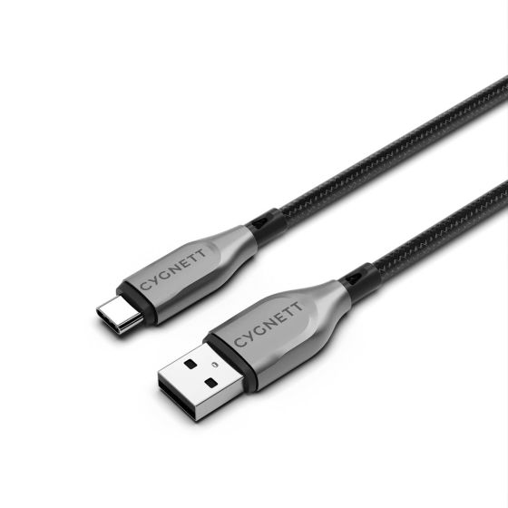 Câble Armoured USB-C vers USB-A (0,5m) Noir - Cygnett