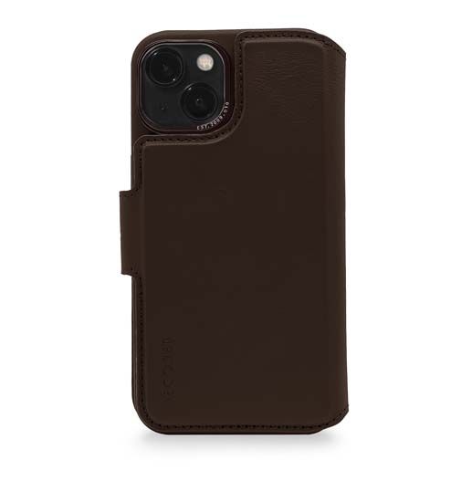 Folio Détachable MagSafe en cuir iPhone 14 Plus Marron - Decoded