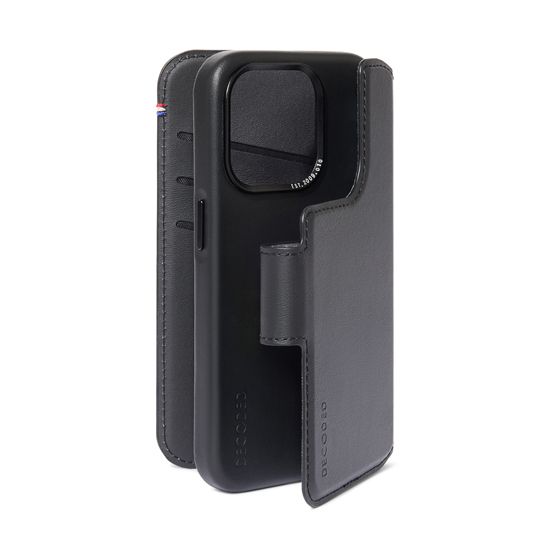 Folio Détachable MagSafe en cuir iPhone 15 Noir - Decoded