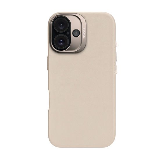 Coque en cuir iPhone 16 Beige - Decoded