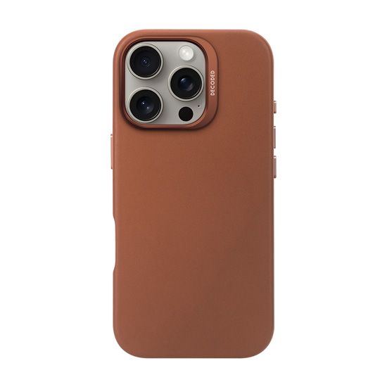 Coque en cuir iPhone 16 Pro Tan - Decoded