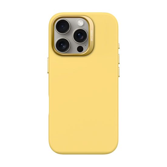 Coque MagSafe Silicone Antimicrobienne iPhone 16 Pro Jaune - Decoded