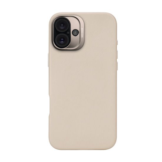 Coque en cuir iPhone 16 Plus Beige - Decoded