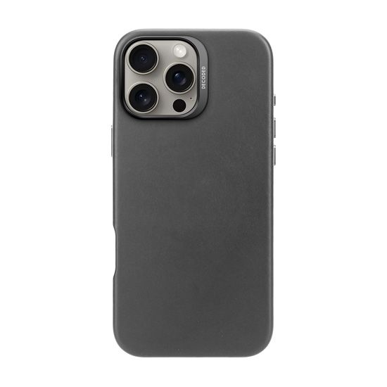 Coque en cuir iPhone 16 Pro Max Noir - Decoded