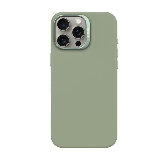 Coque MagSafe Silicone Antimicrobienne iPhone 16 Pro Max Vert Jade - Decoded