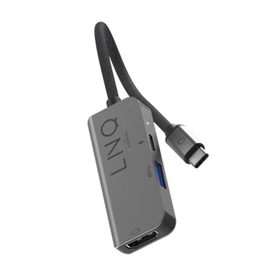 Multiports USB-C 3-en-1 Gris - Linq