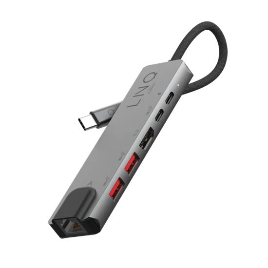 Multiports USB-C 6-en-1 Gris - Linq